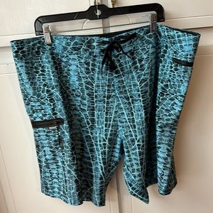 HOOK & TACKLE BOARD SHORTS. Size 40/XL. Blue. Very good used condition.